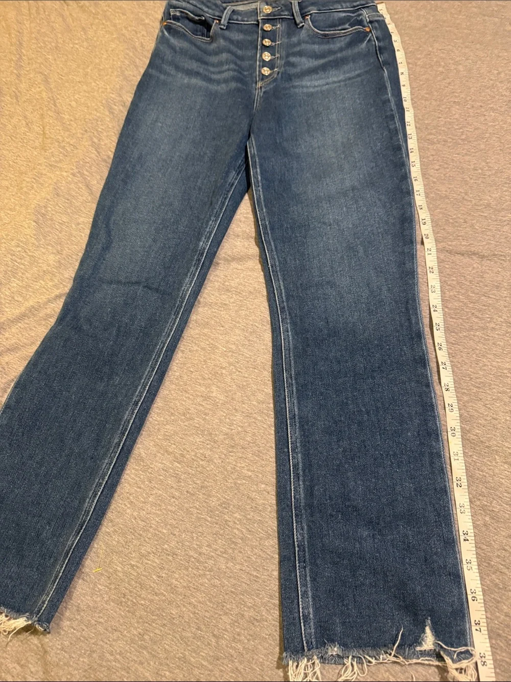 PAIGE Indigo Straight-Leg High-Rise Button-Fly Cindy Jeans